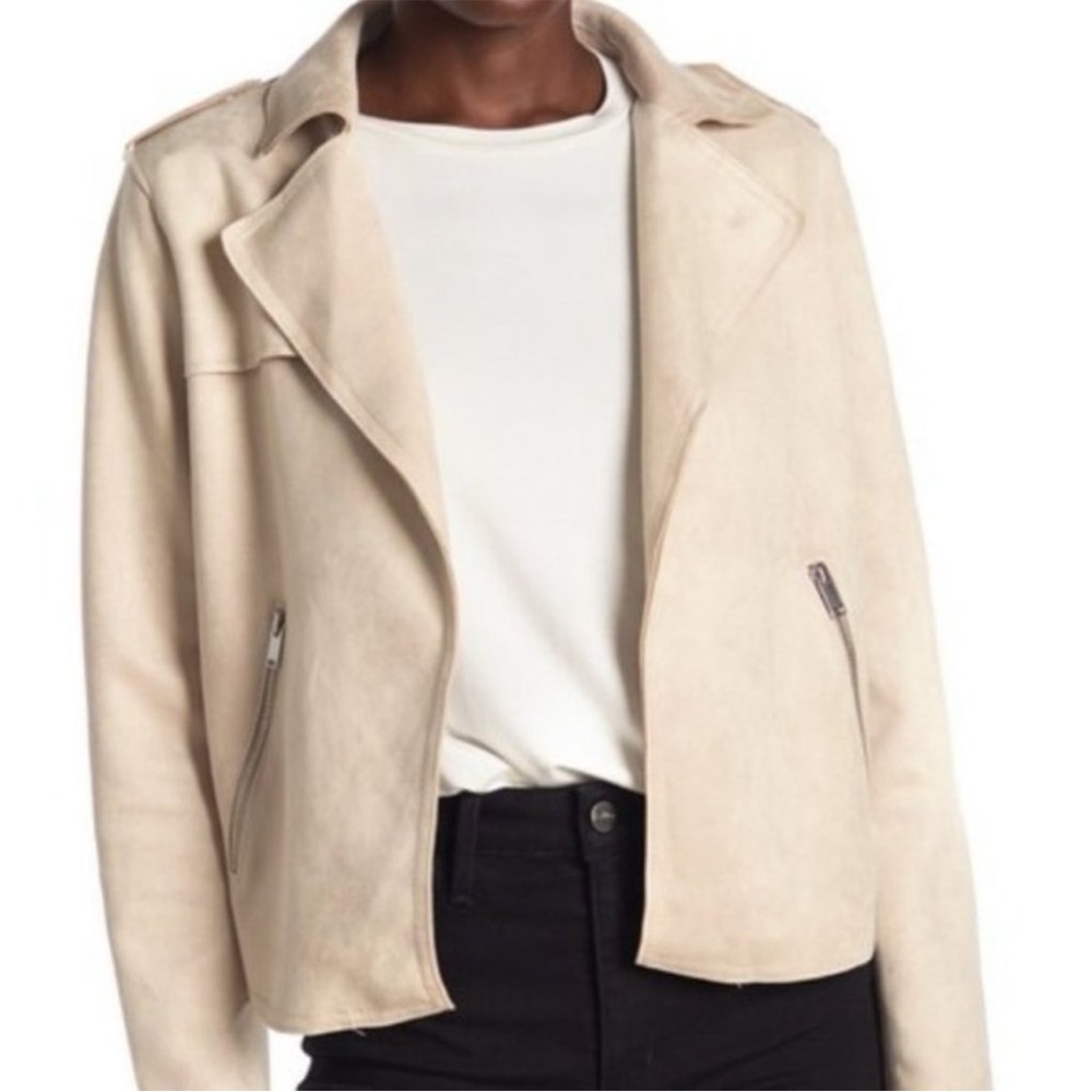 Philosophy faux suede moto jacket